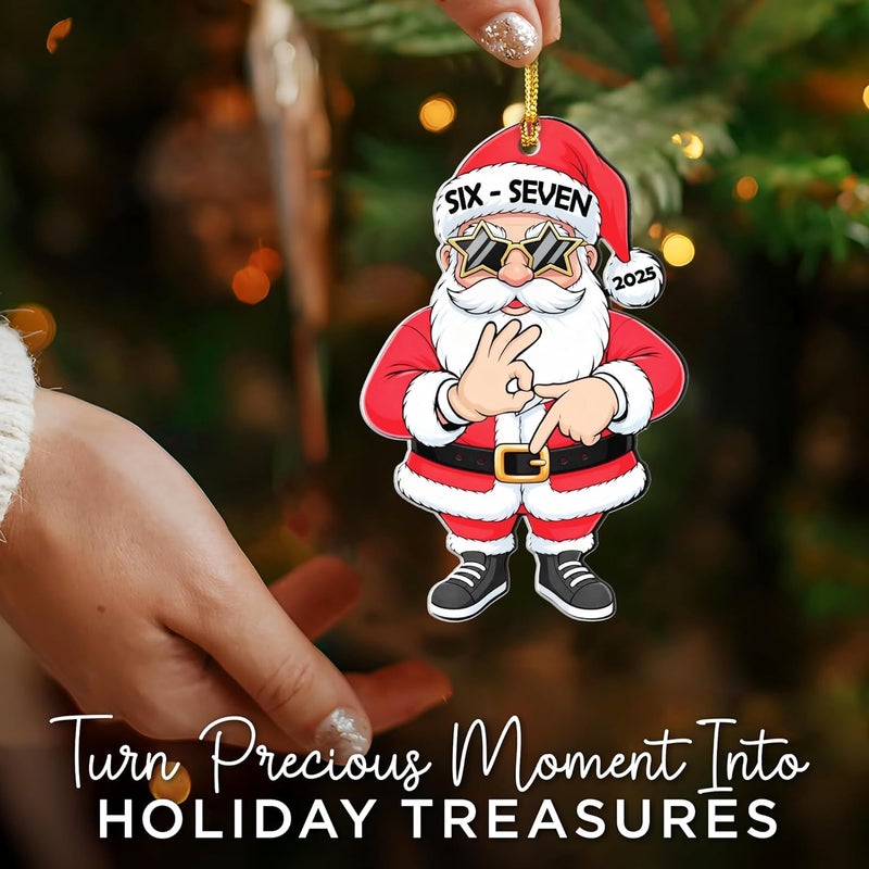 Hangwoous 67 Ornament, Santa Says Six Seven Ornaments, 67 Chrismas Ornament, Christmas Decorations 2025, 67 Meme Funny Christmas Gifts, Teen Girls Trendy Stuff, 67 Gifts Stocking Stuffer, New Year Gift - Image 5